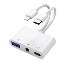 For Interfaceg/Type C to USB 3.0/3.5mm/Type C OTG Adapter 3.5mm Audio Jack Splitter for / with Charging