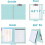 Foldable Spiral Clipboard with Storage Zipper Pouch,5 Plastic Folders with 10 Pockets, Refillable Lined Notepad 3