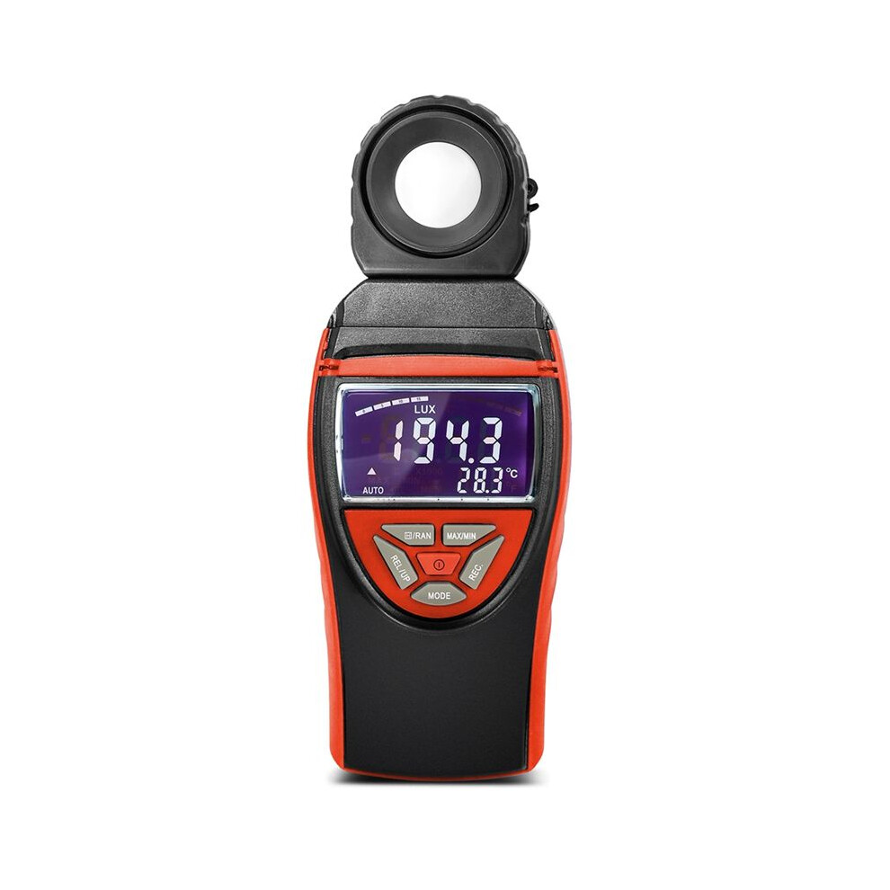 Meter, Digital Lux Meter 270 Rotatable Detector, Large Color Backlit Display, Illuminance Meter Temp Light 4713029845915