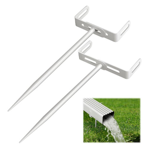 Downspout Bracket,Size-Adjustable Storm-Proof Downpipe Bracket with Rust-Resistant Coating-Solid Iron Construction 1