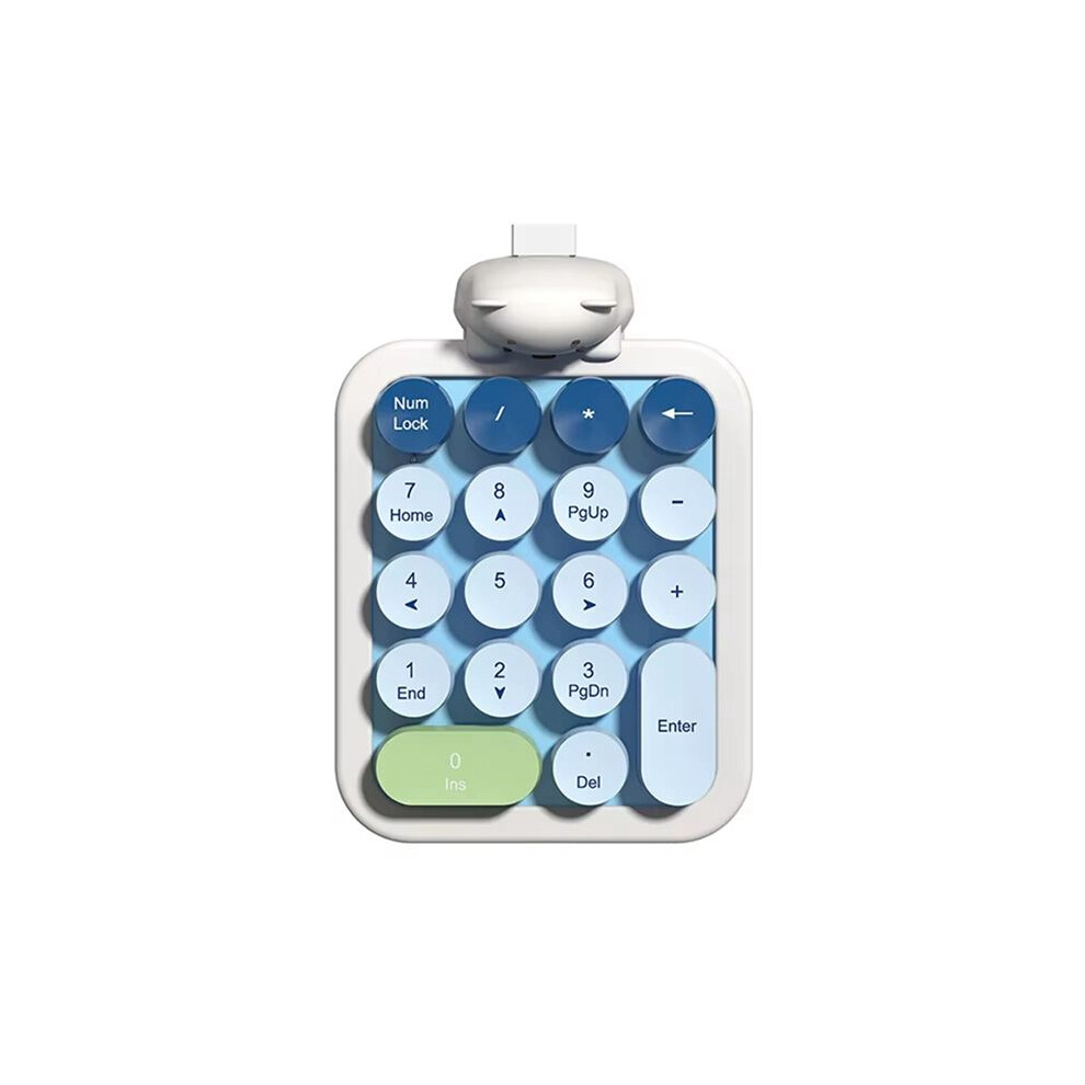 2.4G Wireless Numeric Keyboard 18 Keys Cute Bear Cartoon Colorful Number Keypad For Accounting 6032436614562