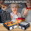 WaffleMaker Single Plate Two-Slice Bread Maker,Double-Sided Heating,Non-Stick Design,Suitable for Family Restaurant (UK) 3