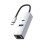 Wired Network Card Type-C to 3.0HUB 100M Network Card Mobile Phone Tablet Notebook Desktop RJ45 Silver 1