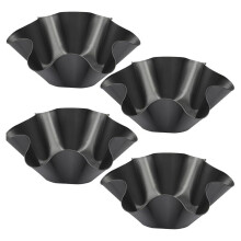 4PCS 8Inch Nonstick Large Taco Shell Bowl - Carbon Steel Tortilla Maker Shell Pans Baking Molds Tostada for Salad Bowls