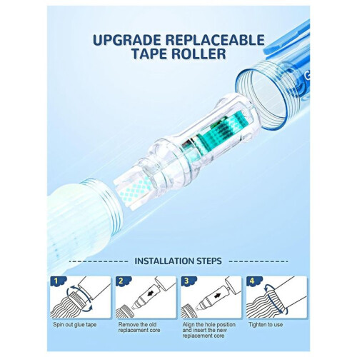Scrapbook Tape Runner, Upgraded Replaceable Inner Double Sided Tape for Crafts 2