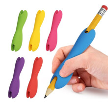 6pcs Pencil Grips for Kids and Adults Silicone Holders for Handwriting,Drawing,and Coloring,Ergonomic Dual- Design