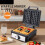 WaffleMaker Single Plate Two-Slice Bread Maker,Double-Sided Heating,Non-Stick Design,Suitable for Family Restaurant (UK) 6