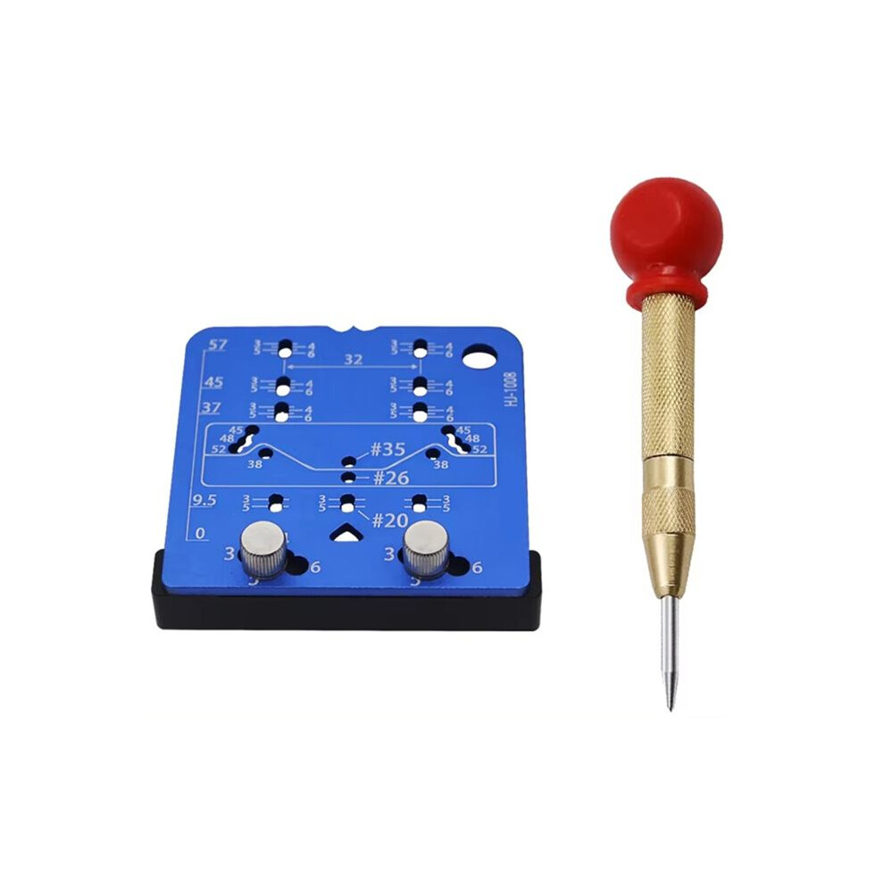 35Mm Hinge Jig Door Cabinets Concealed Hinge Hole Template Jig Aluminium Alloy Drill Guide Locator Tools With Punch 6032147776733
