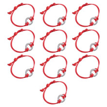 10er-Pack Inspirierendes Metallstempelset für Armbänder mit Roter Gewachster Nylonschnur Zur Schmuckherstellung