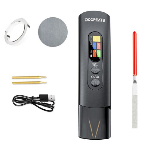 Docreate 99-Layer Welding Gears Handheld Spot  Adjustable Portable Digital Display  Spot Welding Machine