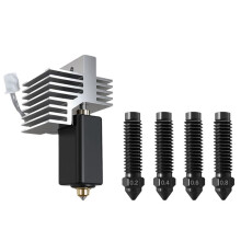 Ceramic Hotend Kit for Centauri Carbon Hardened Steel Brass Nozzle 0.4mm with Extra 1 Silicone Cover and 4 Nozzle