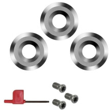 3 Stück 12 mm Runde Hartmetall-Ersatzklingen für Drechseldrehmaschinen, Hohe Temperaturbeständigkeit