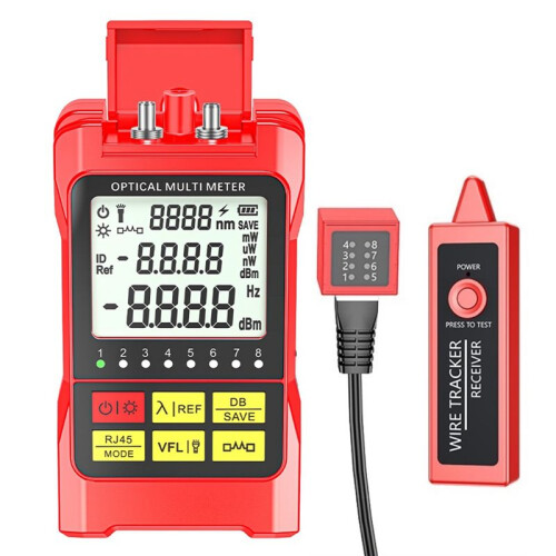 Fiber Optic Optical Power Meter 15mW RJ45 Tester+Wire Tracker -70-+10dbm Optical Multimeter Network Attenuation Tester 1