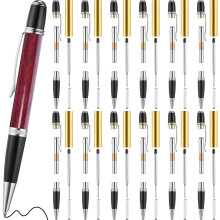 12-Pack Svarvpennsats, Inklusive 7 mm Tunna Pennor med Refill och Ämnen, för Svarvning, Sats för DIY Pyssel. C