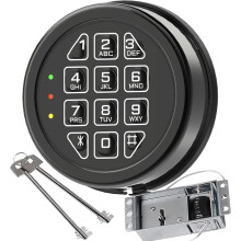 Elektronisches Tresorschloss, Ersatztastatur mit Magnetschloss und 2 Override-Schlüsseln (Magnetschloss)