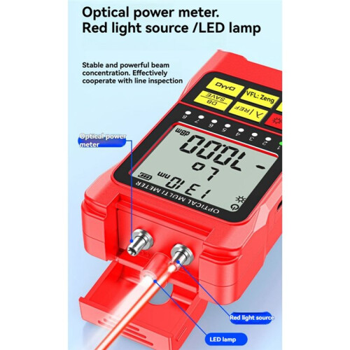 Fiber Optic Optical Power Meter 50mW RJ45 Tester+Wire Tracker -70-+10dbm Optical Multimeter Network Attenuation Tester 2