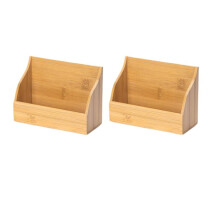 2 Stuks Houten Indexkaarthouder 4x6 Indexkaart Displaystandaard Notitiekaartdoos Visitekaartjes Organizer Ansichtkaartendoos