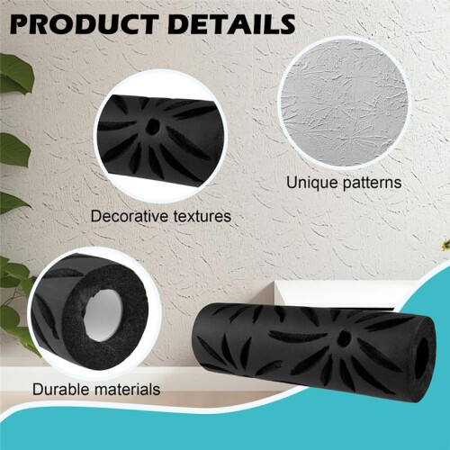Pattern Drywall Texture Roller, 9-Inch, Paint Roller for Walls and Ceilings 2