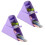 2pc Large Capacity Student Pencil Case Silicone Pencil Case Gradient Rectangular Stationery Organizer Pencil Bag Violet 1