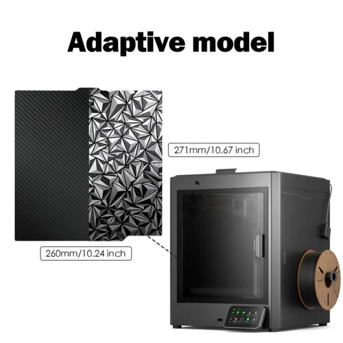 Build Plate PET PEO for  Centauri 260x271mm,3D Printer Double Sided Textured and Smooth Platform Surface Sheet Bed 1