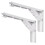 8 Inch Heavy Duty Stainless Steel Folding Shelf Brackets, Wall Mounted Collapsible Bracket for DIY Space - 2pc White 1