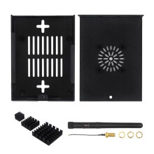 For Orange Pi 5 Max Metal Case with Cooling Fan Protective Shell Antenna Heatink for 5 Max