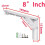 8 Inch Heavy Duty Stainless Steel Folding Shelf Brackets, Wall Mounted Collapsible Bracket for DIY Space - 2pc White 7