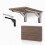 8 Inch Heavy Duty Stainless Steel Folding Shelf Brackets, Wall Mounted Collapsible Bracket for DIY Space - 2pc White 5