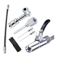 Grease Gun Coupler Set, Lock Greases Gun Couplers with 90 Grease Coupler Adaptor,Quick Release Grease Coupler