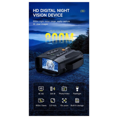 Night Vision Goggles 2mp Night Vision Camera Binoculars Equipped with 28mm Objective Lens Wildlife Watching /Camp 1