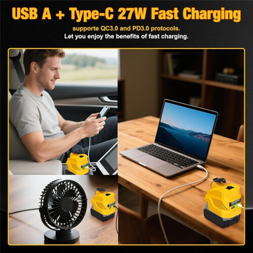 For  20V to 12V Step-Down Converter Power Battery Adapter Wheel, for Most 12 Volt in-Vehicle Devices 2