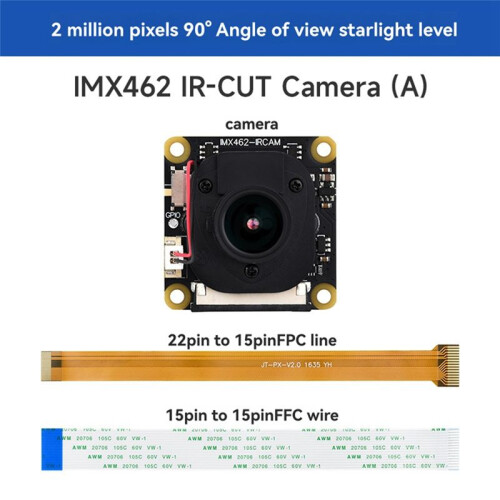 IMX462 Full HD 2MP Webcam for Raspberry Pi IR-CUT Starlight Camera 2 Megapixels Fixed Focus USB Camera Module 2