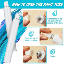 10er-Packung 60 Ml Leere Aluminium-Farbtuben für Öl-, Acryl-, Wasserfarben und Mehr