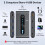 USB Switcher 2 Computers Share 4 USB 3.2 Device 10Gbps USB C Switcher for Keyboard Mouse Printer Webcam Desktop Control 3