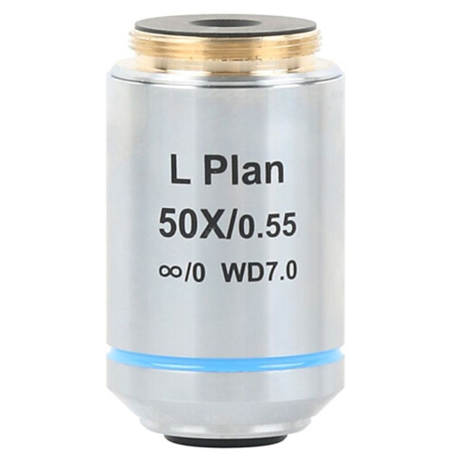 Long Working Distance Metallurgical Microscope Plan Achromatic Objective Lens RMS Thread Interface 50X