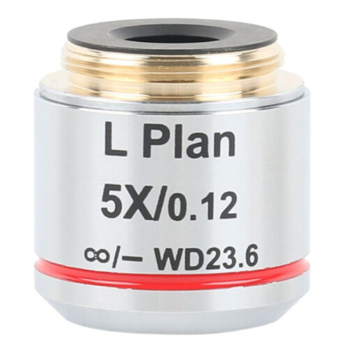 Long Working Distance Metallurgical Microscope Plan Achromatic Objective Lens RMS Thread Interface 5X