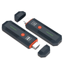 Kit Transmisor y Receptor de Video Inalámbrico Compatible con . Adaptador de TV Dongle para PC, Cámara, Portátil A Proyector, Monitor y TV.