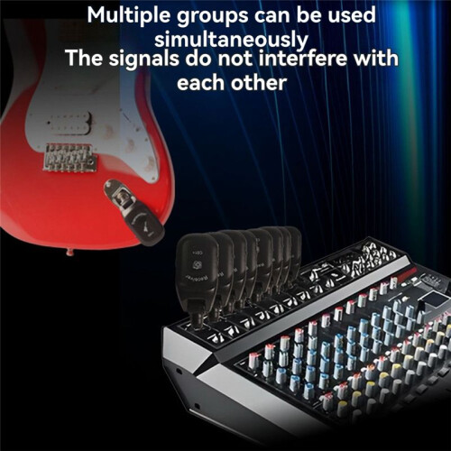 C01+ Guitar Wireless System Audio Transmitter Receiver Pickup Rechargeable Wireless System for Electric Guitar 2
