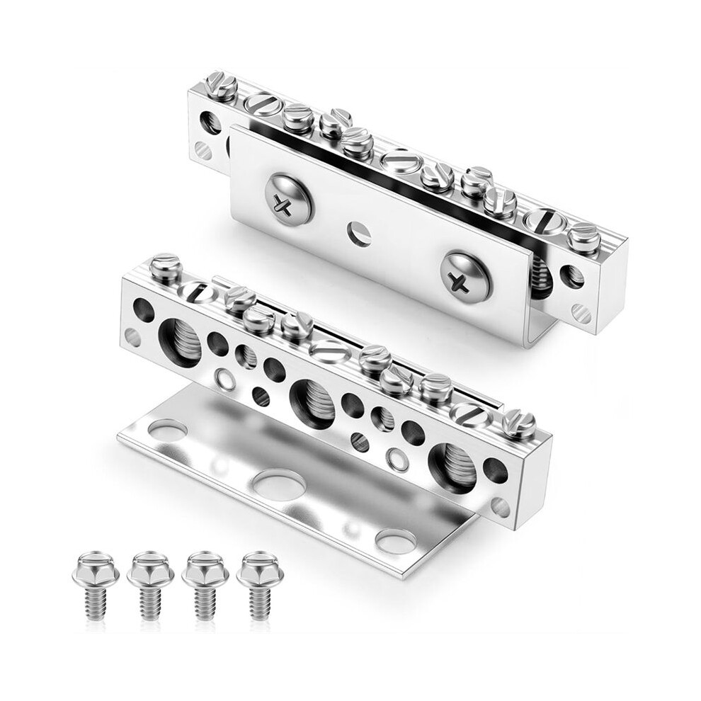 Photos - Other Electrical Equipment 2 Pack Ground Bar Kit Ground Bus Bar 11 Terminal, No 14-6 Small, 14-1/0 Large Opening