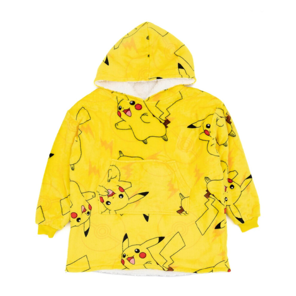 Pokémon Pokemon Childrens/Kids Pikachu Oversized Hoodie Blanket Yellow
