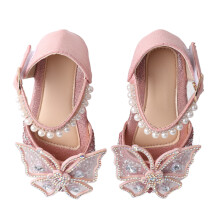Mädchen Glitzer Schleifen Prinzessin Schuhe Kleinkind Rosa Größe 23 Flacher Absatz