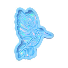 Holografische sleutelhanger siliconen mal hanger charmes-Blauw