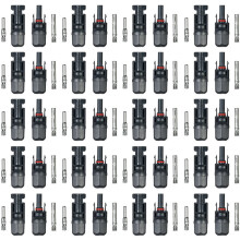 Kit conector panou solar, materiale cu conductivitate ridicată, conector solar, mufă mascul/femelă 1000V30A cu 2 chei, ideal pentru medii dure,