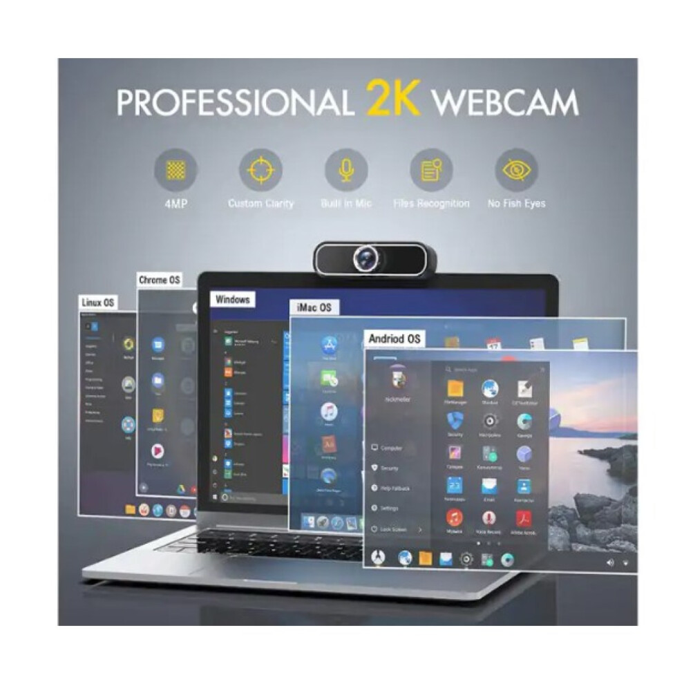 Professional Video Conference Camera, 1080P Full Hd Webcam With Facial Enhancement And Auto Correction For Clear Video Streaming Light 9169997112958
