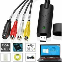 AV til USB-konverteringsenhed, VHS til digital-konverter til digitalisering af hjemmebånd, videooptagelseskort med S-Video RCA-indgang, RCA til
