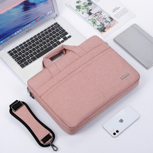 Bolsa versátil para transporte de laptops de 15,6 polegadas, com alça de ombro ajustável com suporte acolchoado e alça para bagagem, além de ser 1