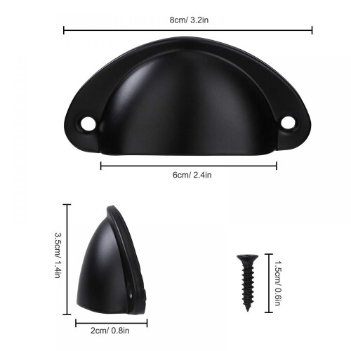 Drawer Handle Pulls, Nostalgic Bronze Cup Pulls for Decorative Pulls on Furniture, Smooth Spray-Paint Finish for Easy Installation on Cabinets, Halls 2