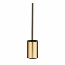 Porta scopino per WC in acciaio inox dorato per bagni eleganti, la finitura lucida aggiunge glamour, salvaspazio e lo stile contemporaneo si adatta a