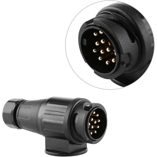 Stable Electrical Connection Euro Plug For RVs, Easy Installation Waterproof Design Facilitates Secure Connection, Black Plastic 2