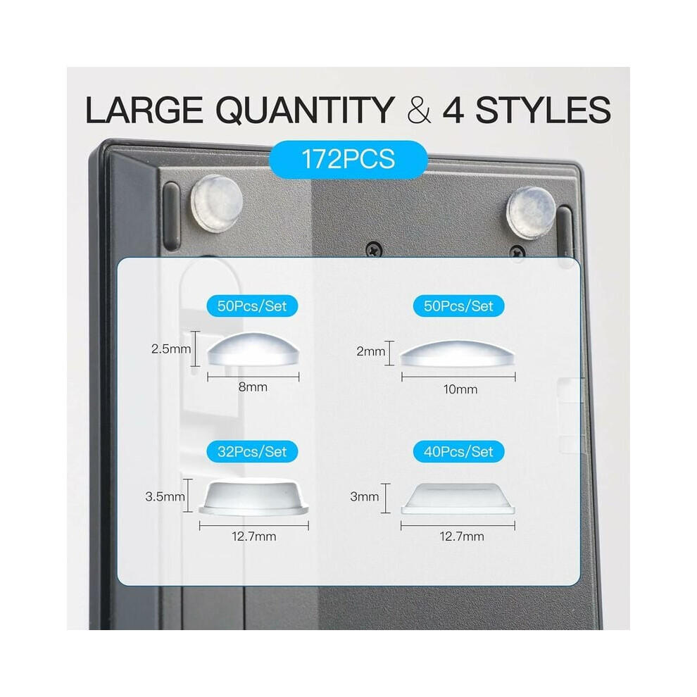 Self-Adhesive Clear Rubber Feet, Noise Reduction Silicone Rubber Bumpers For Furniture Surface Protection, Non-Slip Non-Scratch Surface, Strong 9128293477109